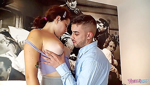 Amateur latina with tattooed feet is getting fucked by a guy