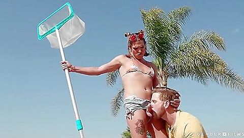 Hottest blonde in hot outdoor sex clip with a big dick