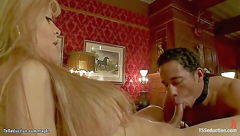 Latina and busty brunette are playing with big dick