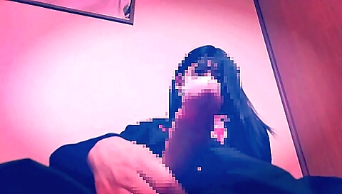 Japanese chick takes her hairy pussy for solo porn movie