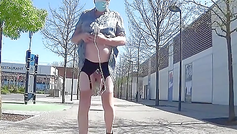 Mature tranny shows her urethral outfit in a solo movie