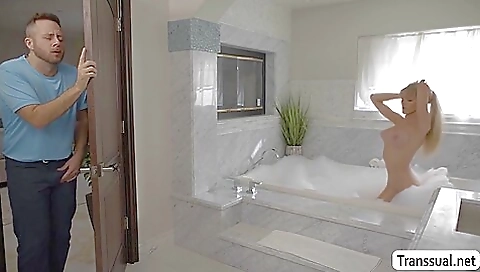 Blonde fucks her friend's ass with deepthroat and gets anal