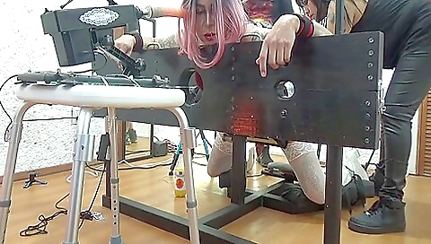 Busty fetish chick with tight pussy gets a dildo in her face