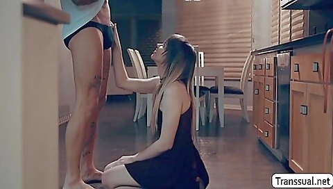 Bareback anal handjob and deepthroat sex for a brunette