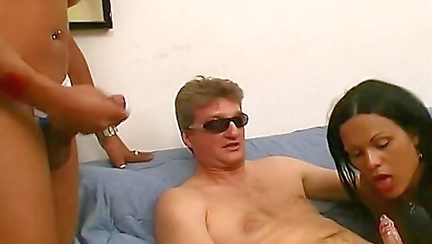 Busty brunette with a large hairy pussy is having sex